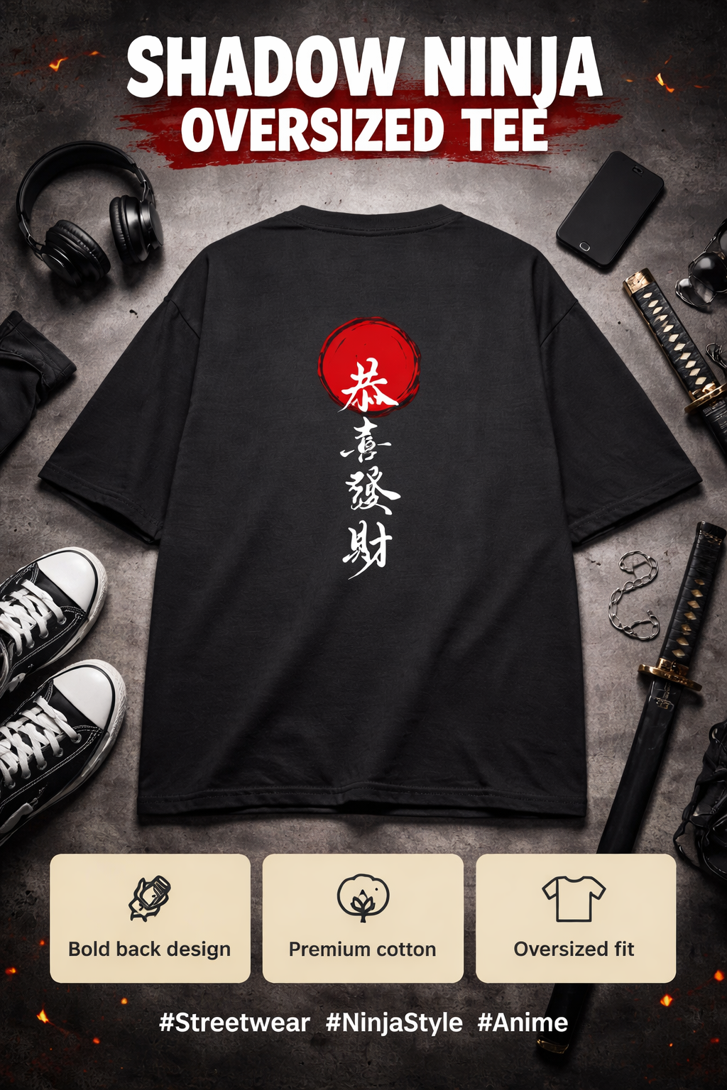 Shadow Ninja | Oversized Classic T-Shirt